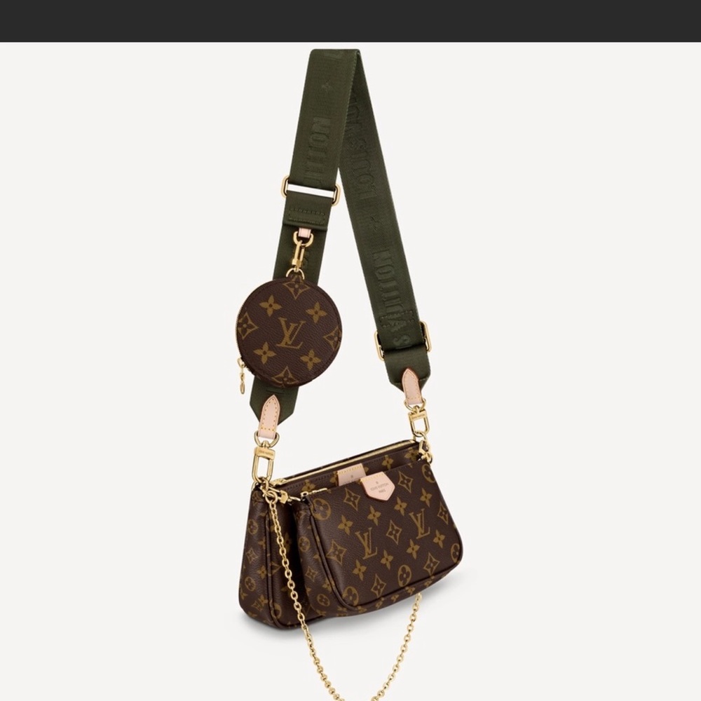 Authentic Louis Vuitton multi pochette accessories with BLACK NYLON STRAP !!